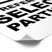 Selectieve Deelname Grappige Poster (Hoek)