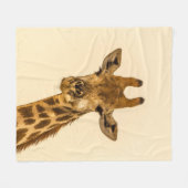 SELECTIEVE FOCUS FOTOGRAFIE VAN GIRAFFE FLEECE DEKEN (Voorkant (Horizontaal))