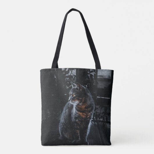 SELECTIEVE FOCUS VAN SILVER TABBY CAT TOTE BAG (Achterkant)