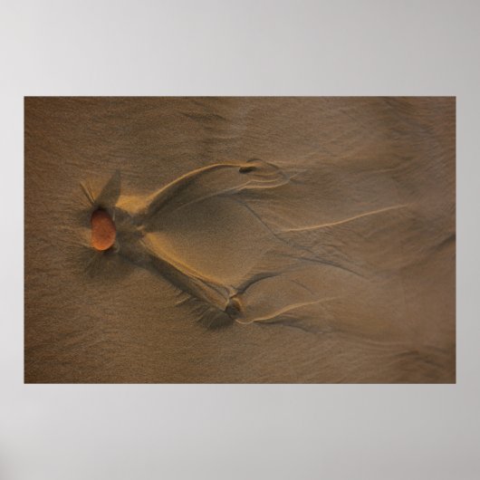Selectieve focusfoto van zand poster (Voorkant)