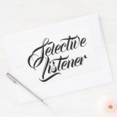 Selectieve luisteraar rechthoekige sticker (Envelop)