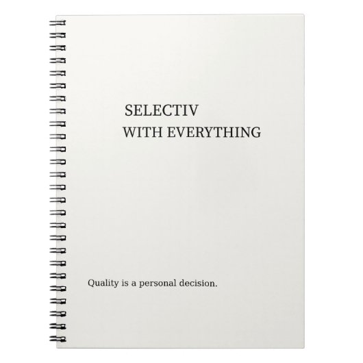 Selectieve Minimalistische Muurkunst Notitieboek (Voorkant)