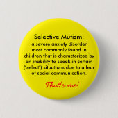 Selectieve Mutismdefinitie Ronde Button 5,7 Cm (Voorkant)