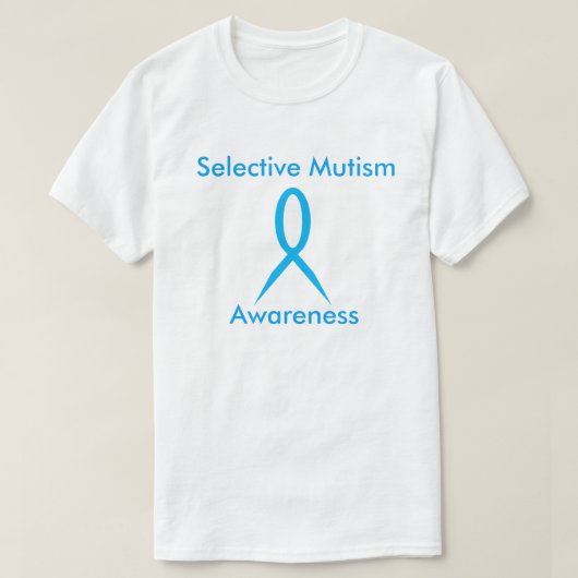 Selectieve Mutisme Awareness Ribbon T-shirt (Design voorkant)