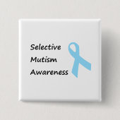 Selectieve Mutisme Awareness Vierkante Button 5,1 Cm (Voorkant)