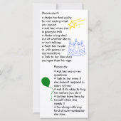 Selectieve Mutisme Birthday Boy Flat Card (Achterkant)