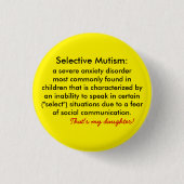 Selectieve Mutisme Definition Supporters Button (Voorkant)
