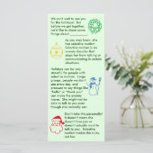 Selectieve Mutisme Kerst Meisje Plat Kaart (Staand voorkant)