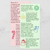 Selectieve Mutisme Kerst Meisje Plat Kaart (Voorkant / Achterkant)