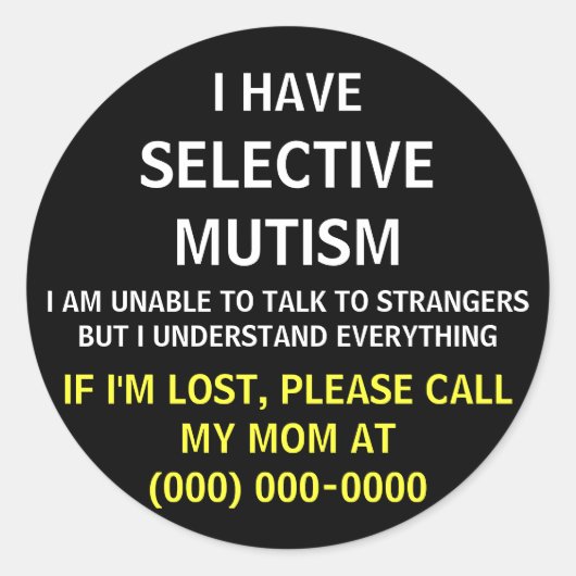 Selectieve Mutisme Lost Sticker (Voorkant)