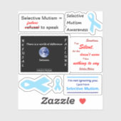 Selectieve Mutisme set 1 vinylsticker op maat gesn Sticker (Vel)