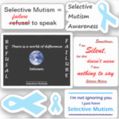 Selectieve Mutisme set 1 vinylsticker op maat gesn Sticker (Voorkant)