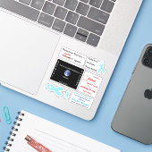 Selectieve Mutisme set 1 vinylsticker op maat gesn Sticker (Laptop met iPhone)