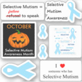 Selectieve Mutisme set 2 vinylsticker met aangepas Sticker (Voorkant)