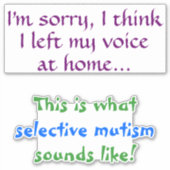 Selectieve Mutisme stickers #3 (Voorkant)