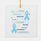 Selectieve Mutisme-stippen Keramisch Ornament (Achterkant)