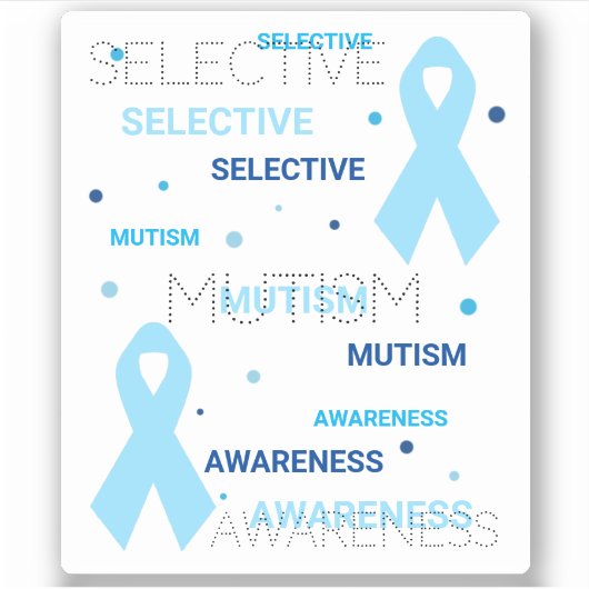 Selectieve Mutisme-stippen Sticker (Voorkant)