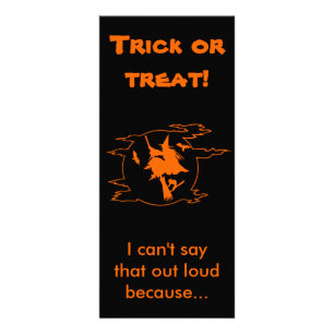 Selectieve mutisme Trick-or-Treat Reclamekaart