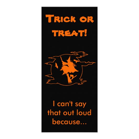 Selectieve Mutisme Trick-or-Treat Reclamekaart (Voorkant)