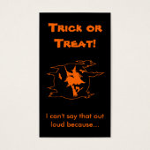 Selectieve Mutisme Trick-or-Treat Visitekaartje (Voorkant)