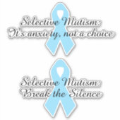 Selectieve Mutismsticker paar Vinylsticker Sticker (Voorkant)