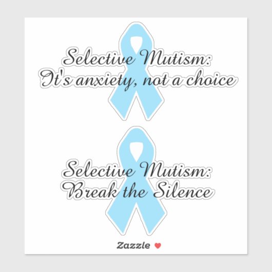 Selectieve Mutismsticker paar Vinylsticker Sticker (Vel)