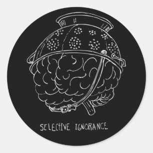 Selectieve Onwetendheid Ronde Sticker