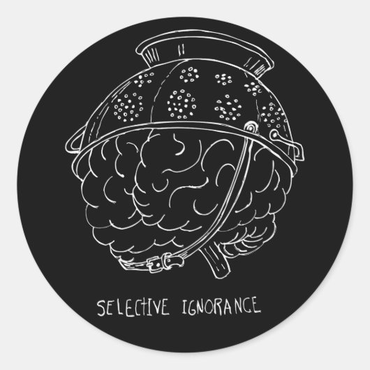 Selectieve Onwetendheid Ronde Sticker (Voorkant)