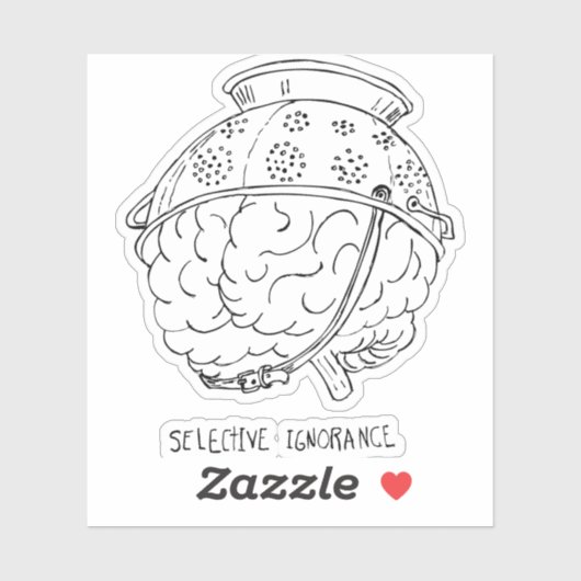 Selectieve Onwetendheid Sticker (Vel)