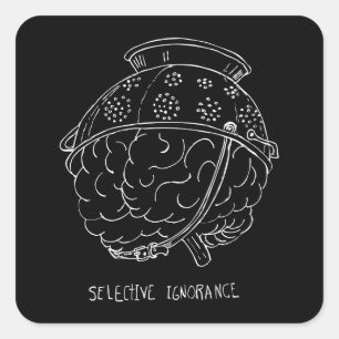 Selectieve Onwetendheid Vierkante Sticker