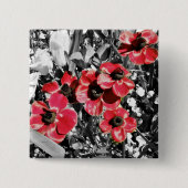 Selectieve schoonheid - Anemone Blossoms Badge Vierkante Button 5,1 Cm (Voorkant)