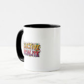 Selectieve Sociëteit Funny Introvert Retro Stripve Mok (Voorkant links)