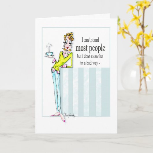 Selectieve Vrienden Grappige Vrouw Humor Verjaarda Kaart (Gele Bloem)