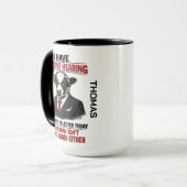 Selective Hearing cow Mug | Funny Coworker Mok (Voorkant links)