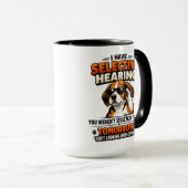 Selective Hearing dog Mug | Funny Coworker Mok (Voorkant rechts)