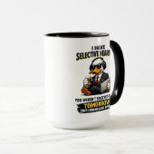 Selective Hearing duck Mug | Funny Coworker Mok (Voorkant rechts)