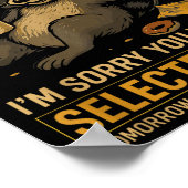 Selective Hearing Funny Raccoon Coffee Trash Panda Poster (Hoek)