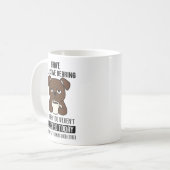 Selective Hearing – Grumpy Brown Dog Coffee Humor Koffiemok (Voorkant links)