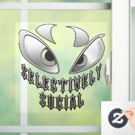 Selectively Social Raamsticker