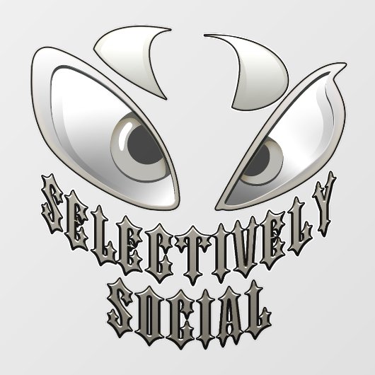 Selectively Social Raamsticker (Vel)