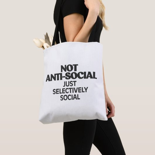 Selectively Social Statement Typography Design Tote Bag (Dichtbij)