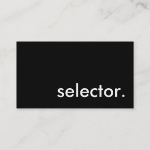 selector. visitekaartje