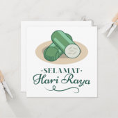 Selemat Hari Raya / Islamitische offerfeest Kaart (Voorkant / Achterkant in situ)