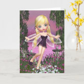 Selena Fairy Groetjes Kaart (Gele Bloem)