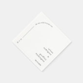 Selena minimalistische boog moderne bruiloft servet (Hoek)