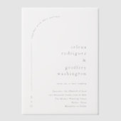 Selena minimalistische boog moderne bruiloft vellum uitnodigingen (Voorkant)