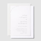 Selena minimalistische boog moderne bruiloft vellum uitnodigingen (Offset)