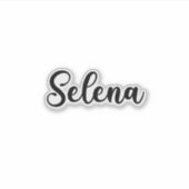 Selena Naam - Handgeschreven kalligrafie Sticker (Voorkant)