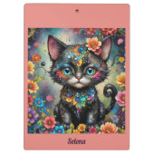 SELENA ~ Schattigee zwarte kat ~ Klembord (Achterkant)