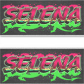 Selena Vorname Name Graffiti Aufkleber Sticker (Voorkant)